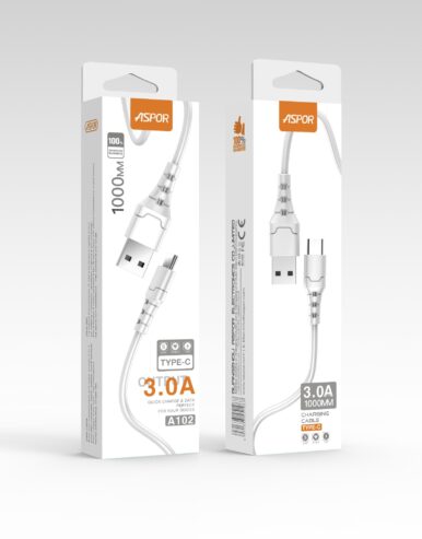 Aspor-A102-1M-Type-C-3A-Fast-Charge-Cable