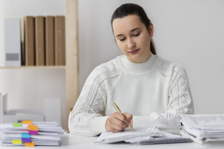 young-adult-organizing-documents