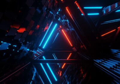 cool-geometric-triangular-figure-neon-laser-light-great-backgrounds-wallpapers