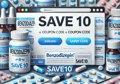 DALL·E-2025-01-29-10.22.33-A-promotional-digital-banner-featuring-the-website-name-benzodiazepin.com-and-a-coupon-code-SAVE10.-The-design-includes-various-pharmacy-related-i