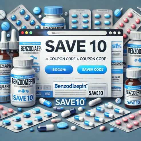 DALL·E-2025-01-29-10.22.33-A-promotional-digital-banner-featuring-the-website-name-benzodiazepin.com-and-a-coupon-code-SAVE10.-The-design-includes-various-pharmacy-related-i